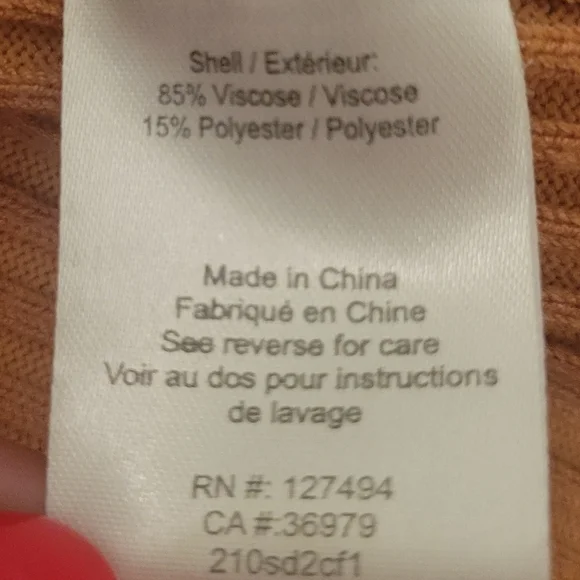 Heartloom Alma Cardigan Dress Ribbed Knit Duster Sweater Long Orange Medium - Picture 11 of 13